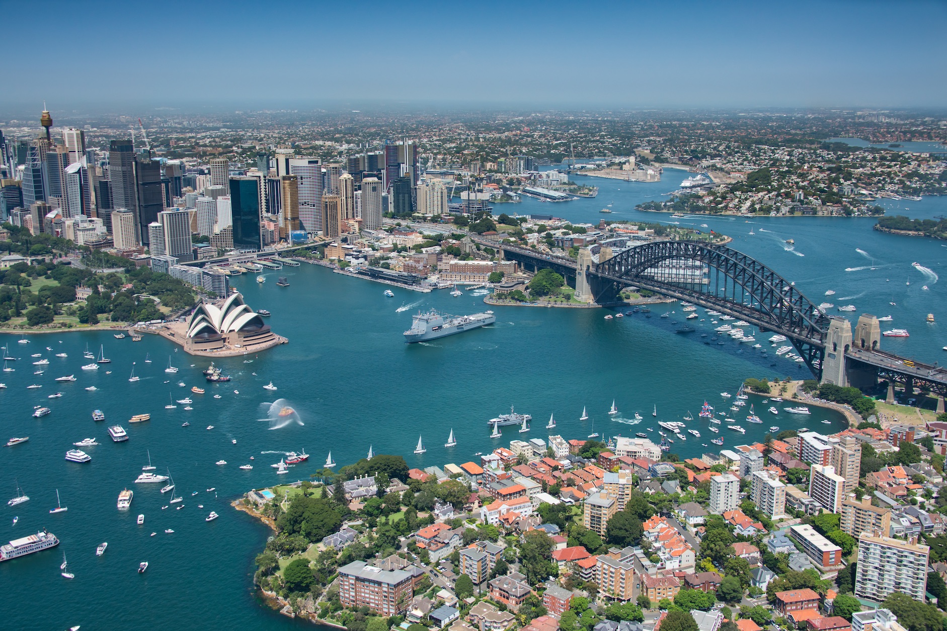 Sydney harbour and Opera house