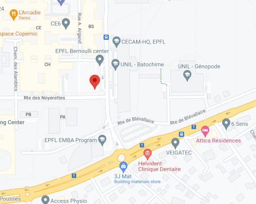 Google map of EPFL summer school location
